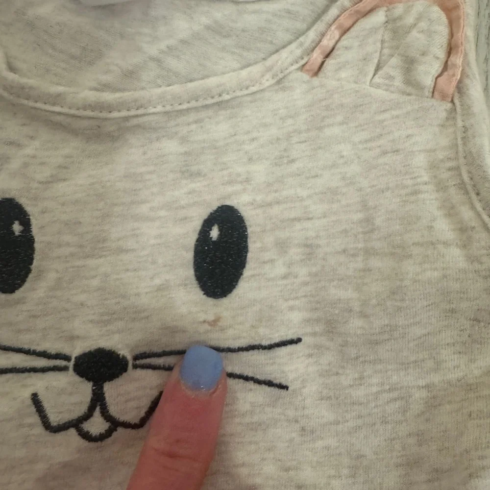 Adorable Pink Cat Face Kids Dress